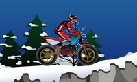 Moto cross dans la neige